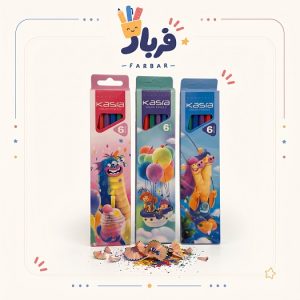 مداد رنگی کسری 6 رنگ